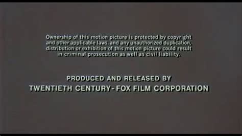 Produced And Released By Twentieth Century Fox Film Corporation 20th