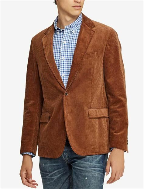 Polo Ralph Lauren Mens Morgan Corduroy Sport Coat Brown 44l Suits