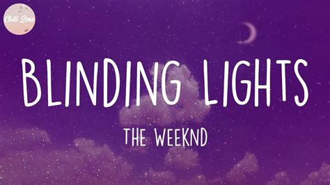 The Weeknd Blinding Lights Lyric Video Youtube