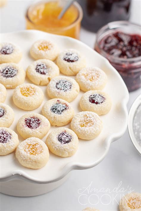 Thumbprint Cookies Recipe Amandas Cookin