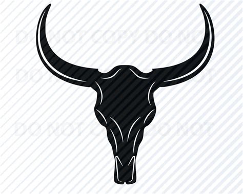 Bulls Skull Svg Files Clipart Cow Skull Clip Art Silhouette Vector