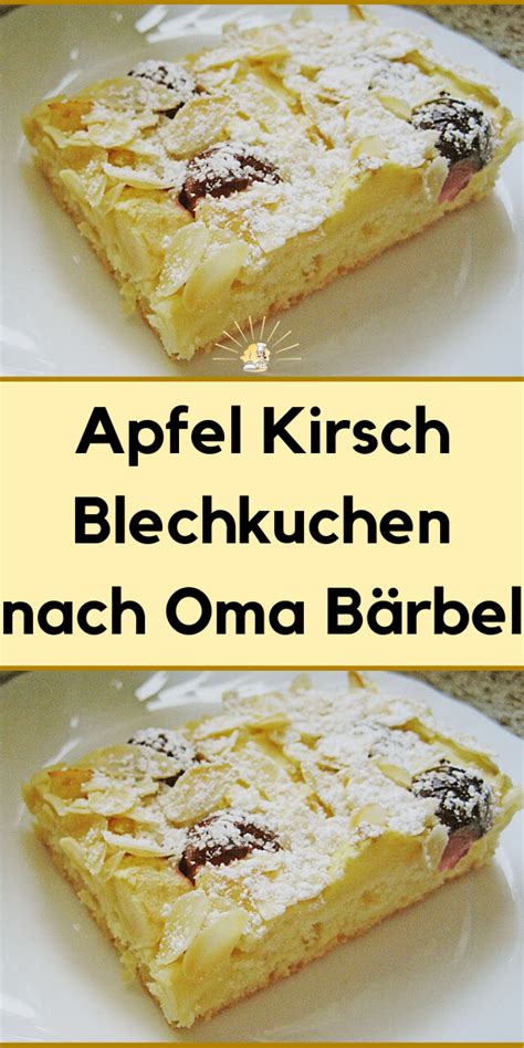 Jetzt ausprobieren mit ♥ chefkoch.de ♥. Apfel Kirsch Blechkuchen nach Oma Bärbel | Apfelkuchen ...