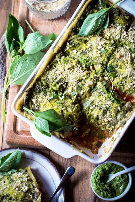 Vegan Lasagne With Lentils And Spinach Pesto Rebel Recipes