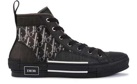 The design is set apart by its layering of transparent paneling wi. Dior B23 High-top Sneakers Oblique In Black White | ModeSens