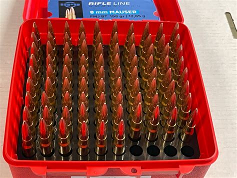 86 Rounds Ppu 8mm Mauser 198 Grain Fmj Bt With Ammo Box New Ammo