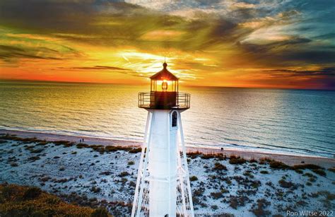 Boca Grande Entrance Rear Range Lighthouse Beaming Sunset Photograph By