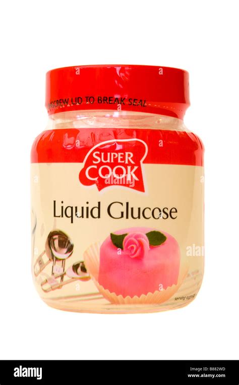 Liquid Glucose Jar Of Super Cook Sweetener Stock Photo Alamy