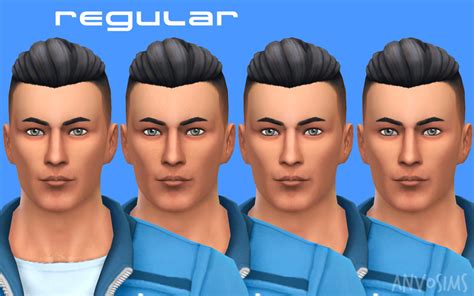 My Sims 4 Blog Tough Overlay Skin For Males By Anvosims