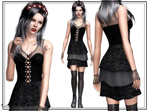 My Sims 3 Blog Mini Gothic Dress By Altea127
