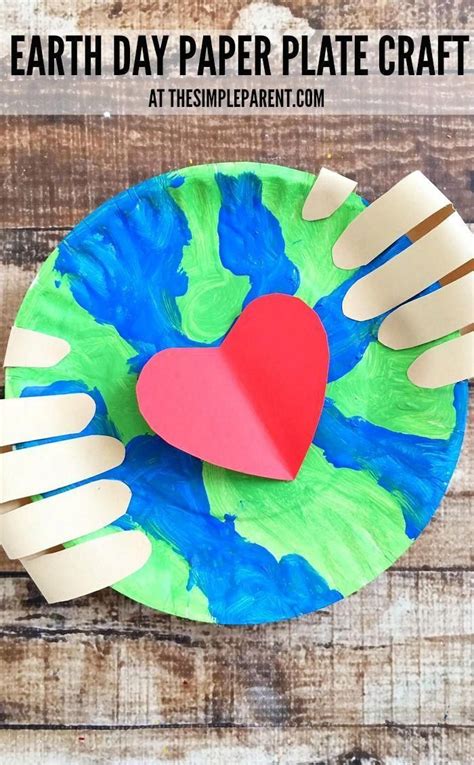 Make An Earth Day Craft Out Of Paper Plates Paint And A Heart This