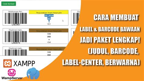 Cara Edit Label Barcode Bawaan Slims 9 4 Menjadi Berwarna Dan Ada