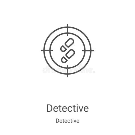 Detective Icon Vector From Detective Collection Thin Line Detective