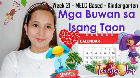 Mga Buwan Sa Isang Taon Quarter Week Melc Based Teaching Guide