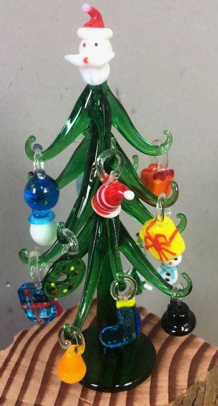 118 Small Glass Christmas Tree And Ornaments