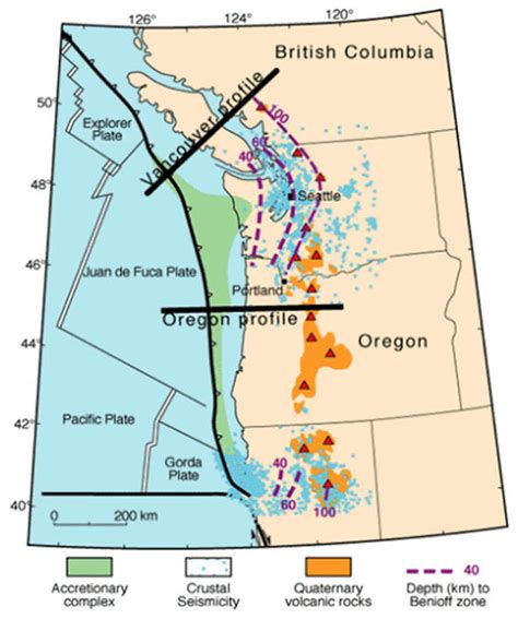 Cascadia Subduction Zone California Oregon Earthquake Map Big One