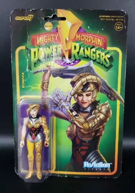 Super Reaction Mighty Morphin Power Rangers Scorpina Damaged Card