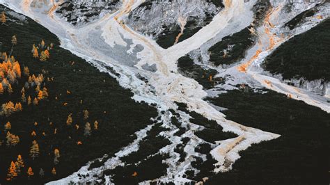 5120x2880 Aerial View Of Frozen Winter Landscape 5k 5k Hd 4k Wallpapers