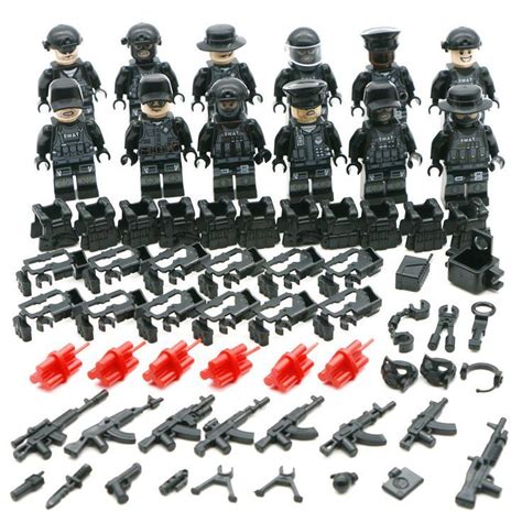 Benutzerdefinierte Military Soldat Swat Police Team Minifiguren Mit