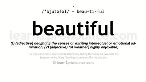 Pronunciation Of Beautiful Definition Of Beautiful Youtube