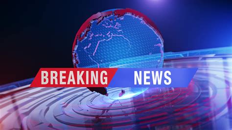 Breaking News Banner In Front Of A Digital Globe Network Looped 4216196