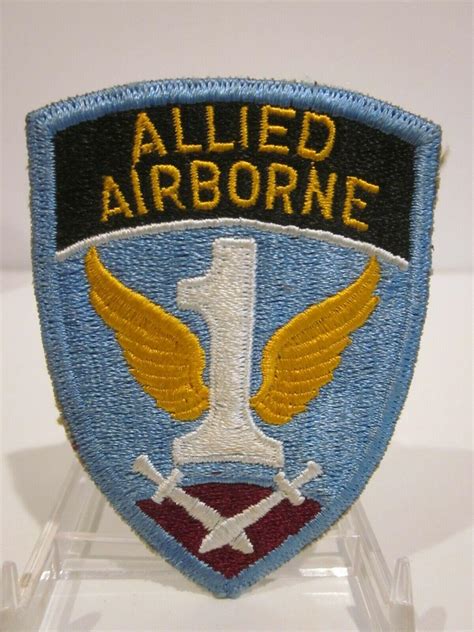 Vtg Post World War Ii Us Army First Allied Airborne Patch Snow Back