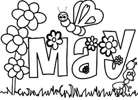 Printable May Coloring Pages Printable Word Searches