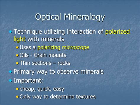 Ppt Optical Mineralogy Powerpoint Presentation Free Download Id