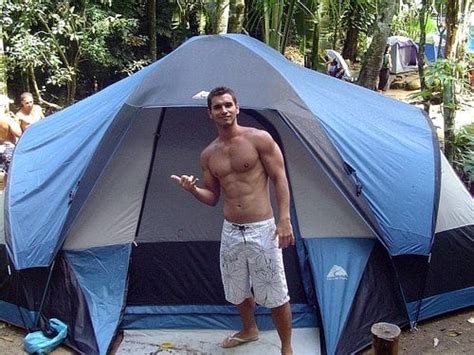 Men Pitching Tents