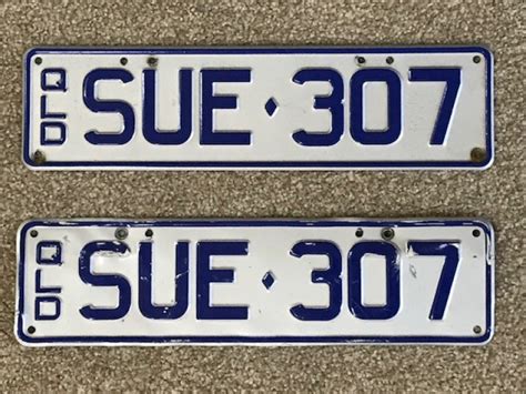 Sue307 Number Plates For Sale Qld Mrplates