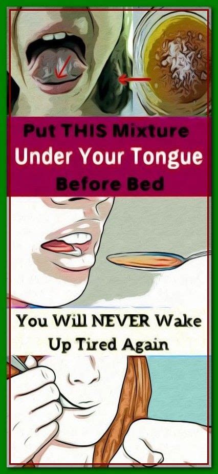 Put This Mixture Under Your Tongue Before Bed And Never Wake Up Tired