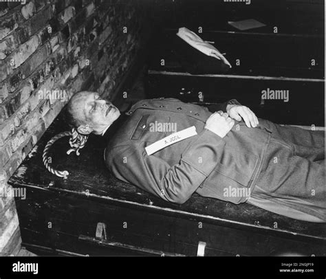 The Body Of Col Gen Alfred Jodl Rests On A Coffin In Nuremburg Prison October After