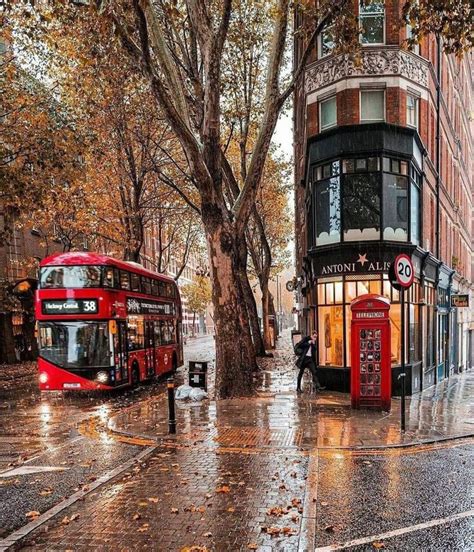 Autumn Rain In London Beautiful Places London London Photos