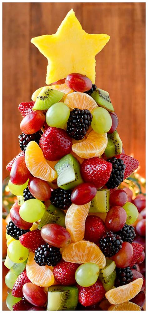 They will surely give your vegan friends and family members a big smile on their faces. Fruit Christmas Tree | Recipe | Fruit christmas tree ...