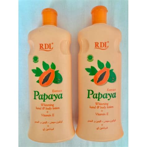 Rdl Papaya Whitening Hand And Body Lotion 600ml Shopee Philippines