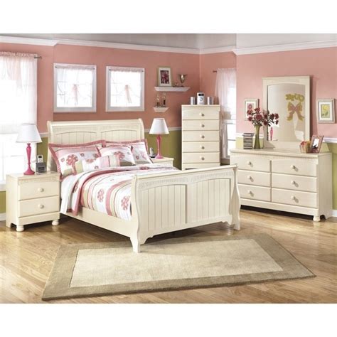 Shop our best selection of farmhouse & cottage style bedroom furniture sets to reflect your style and inspire your home. Ashley Cottage Retreat 6 Piece Wood Full Sleigh Bedroom ...