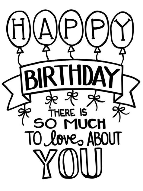 Plus, it's an easy way to celebrate each season or special holidays. Happy Birthday Quote Coloring Page - Free Printable ...