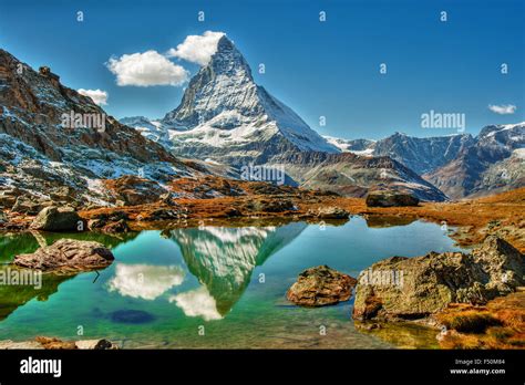 September 2015 The Mountain Matterhorn In Zermatt Switzerland With