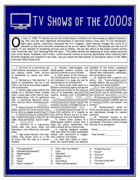 2000 Tv Trivia Questions And Answers Printable Printable Word Searches