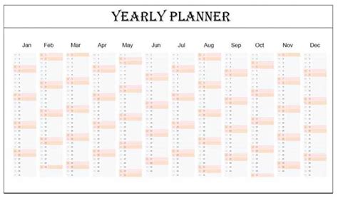 Printable Year Planner Template World Of Printables Images And Photos