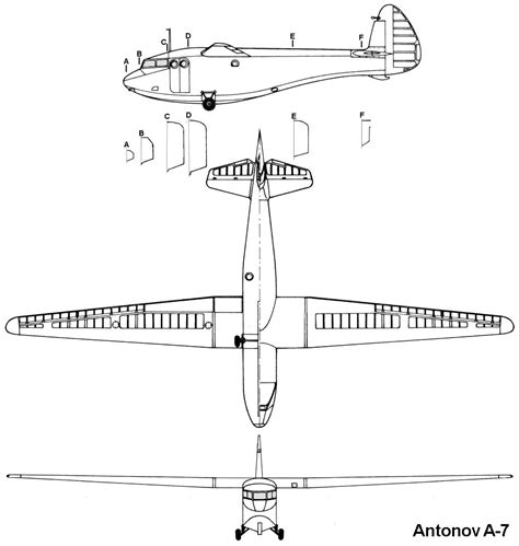 Antonov A 7 Blueprint Download Free Blueprint For 3d Modeling