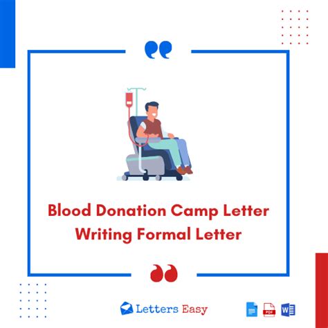 Blood Donation Camp Letter Writing Formal Letter 14 Samples