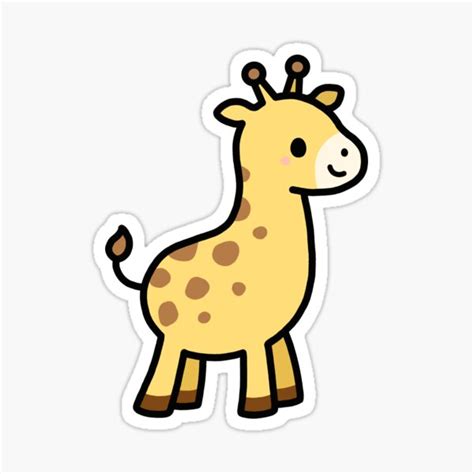 Giraffe Sticker For Sale By Littlemandyart Redbubble