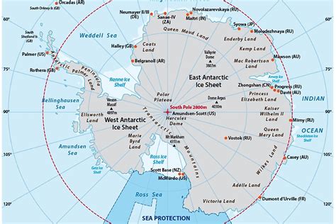 Map Of Antarctica Countries
