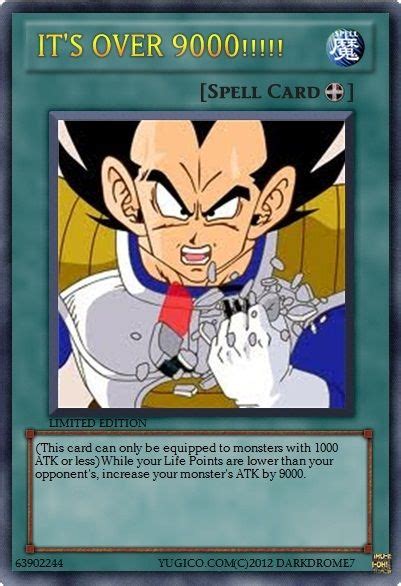 Its Over 9000 Funny Yu Gi Oh Cards Pinterest