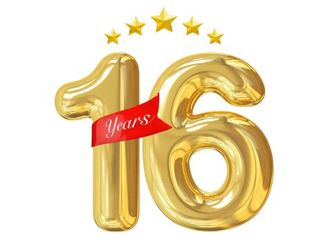 Aniversário De 16 Anos Dourado 11287684 Png