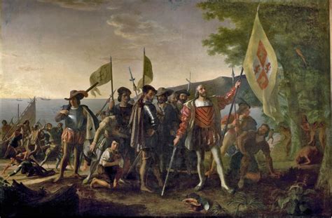 Picture Of Christopher Columbus Lands On San Salvador