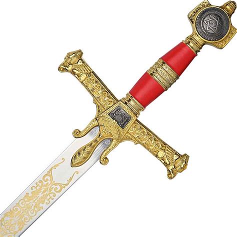 Red And Gold King Solomon Sword Np K 4914 Rd Medieval Collectibles