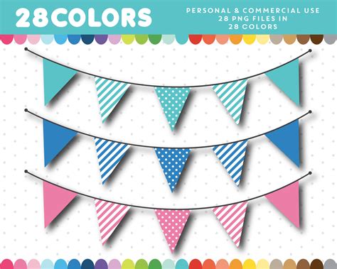 Bunting Banner Clipart Flag Clipart Pennant Clipart Cl 1418 By Js