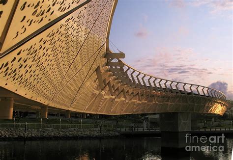 Curved Pedestrian Bridge Photograph By Yali Shi