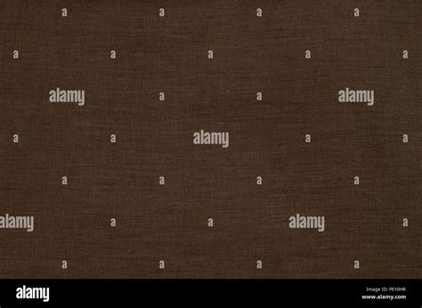 Dark Brown Linen Fabric Texture Surface Closeup As Textile Background